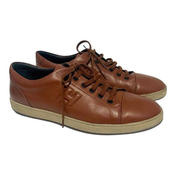 Hogan Other - Hogan Brown Leather Lowtop Sneakers Men’s 8 Italy